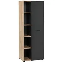 OTTO home Aktenschrank Moid, moderner Mehrzweckschrank, Maße: 64,5x41,5x175 cm, 5 Fächer mit viel Stauraum