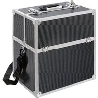 Arebos Kosmetikkoffer 26L, inkl. Tragegurt, Aluminium, inkl. Schloss & Schlüssel (Stück), Maße (LxTxH): 36 x 23 x 39 cm, 8x Trennwände
