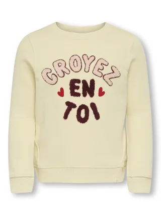 KIDS ONLY - KMGFRIDA LIFE L/S REG O-NECK BRU SWT Birch - Gr. - 122