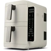 Girmi Heißluftfritteuse FG4101 Ecofrit Dual FG41 9 Liter, 2 Garkörbe, SYNC- & MATCH-Funktion, 2400 W, 2 Garzonen je 4,5 Liter, 9 Programme, Zubehör