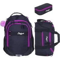 ELEPHANT Schulrucksack Hero Signature Schultasche (Set, 3-tlg., 3 Teile Rucksack Sporttasche Mäppchen Box), Softcase Schulranzen Schulmappe +rsm
