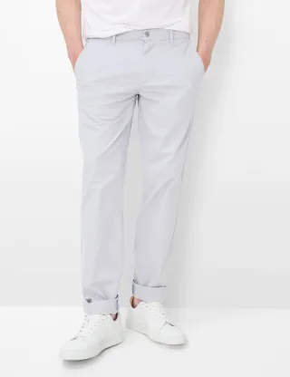 Eurex Herren Flatfronthose Style THILO SILVER, hellgrau, Gr. 29U