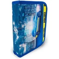 itenga Federmäppchen itenga Schüler-Etui Mäppchen Polizei 28 teilig 1-Zipper
