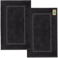 Lavea Badematte 2er Set Badeteppiche Elena Frottee 50x80 cm Badvorleger, 100% Baumwolle, 500 g/m² Frottier, weich & saugstark, pflegeleicht