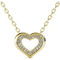 ROUGEMONT Herzkette Zirkonia Herz Damen Halskette mit funkelnden AAAA Zirkonia 45cm, Hypoallergen
