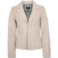 Jilani Lederjacke Evelyn Jilani - Damen Lederjacke Blazer Lammnappa beige
