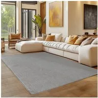 Carpettex Designteppich Einfarbig Boucle Loop, Rechteckig, Höhe: 7 mm, Teppich Wohnzimmer, Schlafzimmer, Gästezimmer