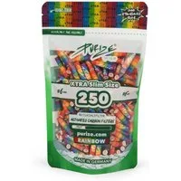 Purize Aktivkohlefilter PURIZE 250er Vorratsbeutel, XTRA Slim Size bunt ø 5,9 mm, made in Germany Filter - inkl eine Transporthülle
