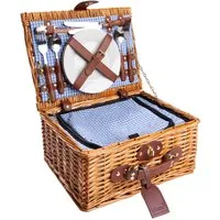 eGenuss Picknickkorb eGenuss Handgefertigter Picknickkorb mit Zubehör
