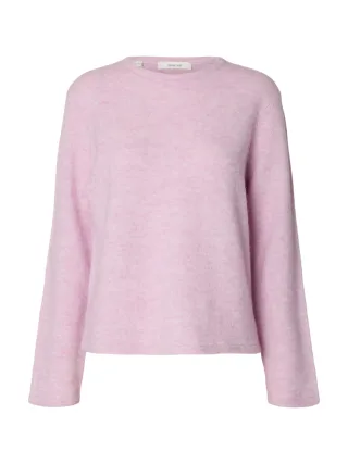 selected women - SLWLULU NEW LS KNIT O-NECK NOOS Winsome Orchid - Gr. - L