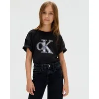 Calvin Klein Jeans T-Shirt FILED IN MONOLOGO TEE für Kinder bis 16 Jahre, cooler Logo-Druck