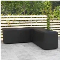 Outsunny Gartenmöbel-Schutzhülle L-förmig (Abdeckung für Ecksofa, 1-St., Abdeckplane), 250 x 250 x 79 cm Schwarz