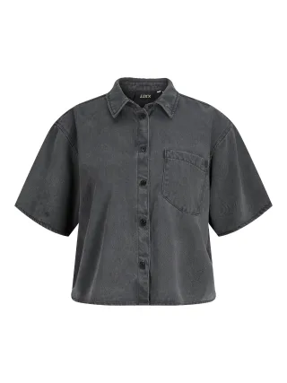 JJXX - JXPAULINA SS SHIRT DNM LN Medium Grey Denim - Gr. - L