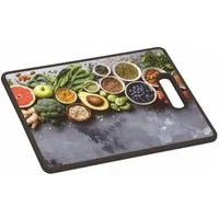 KESPER® Schneidebrett Schneid- & Servierbrett, Kunststoffoberfläche & Griff, 38x30x1,2 cm, (1-St)