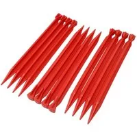 ToCi Zelthering 12x Kunststoff Heringe 30cm Rot Zeltheringe für weiche & sandige Böden