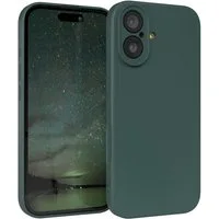 EAZY CASE Handyhülle für Apple iPhone 17 Hülle Silikon 6,3 Zoll, Silikon Schutzhülle mit Kameraschutz kratzfestes Bumper Nachtgrün