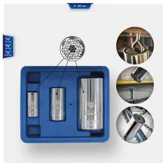 Brilliant Tools Universal-Stecknuss-Satz, 3-tlg, 5 - 32 mm - BT022003