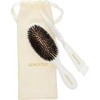 Lenoites Haarbürste Hair Brush Wild Boar with Cleaning Tool, Glanz, stilvoll, sanft
