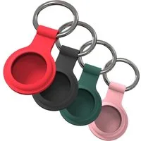 JT Berlin Schlüsselanhänger Set AirTag Anhänger 4er-Pack, [Witterungs- und alterungsbeständig, Hochwertiger Schlüsselring]