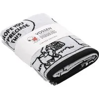 Vossen Handtuch Handtuch Peanuts Moments, Jacquard (Stück, 1-St), elegant in Schwarz-Weiß