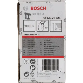 Bosch Senkkopf-Stift SK64 20G, verzinkt - 2608200530