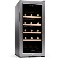 Klarstein Weinkühlschrank Shiraz Premium Smart 18 SS, für 18 Standardflaschen á 0,75l,Wein Flaschenkühlschrank Weintemperierschrank Weinschrank Kühlschrank