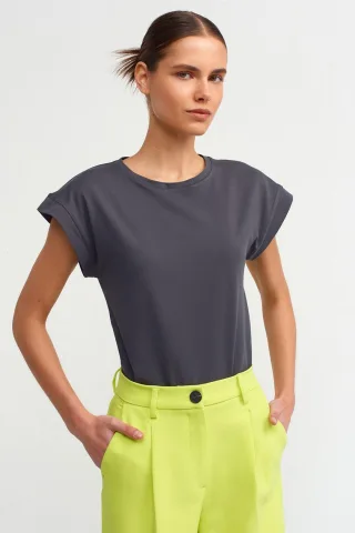 Damen Baumwoll Rundhals T-Shirt