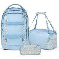 Satch Schulrucksack Pack (3tlg, inkl. Schlamperbox und Sporttasche)