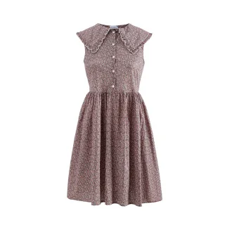 Cilla Kleid aus Baumwoll-Popeline in Rosa