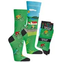 Socks 4 Fun Freizeitsocken Socks 4 Fun Motivsocken Radsport 2-er Bündel (2-er Bündel, 2-Paar, 2 Paar) lustiges Design