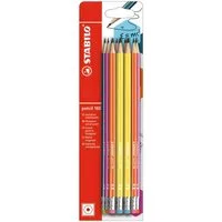 STABILO Bleistift STABILO pencil 160 mit Radierer HB sortiert 10er Blister