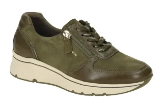 Tamaris 1-23711-42 722 Damen Sneaker Gr?n Olive Wedge Keilabsatz 2,0cm PureRelax