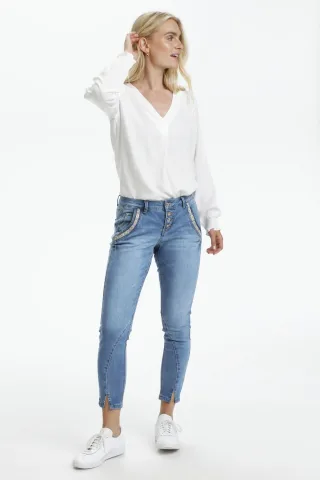 Jeans Curved fit light blue