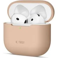 TECH PROTECT Kopfhörer-Schutzhülle, Silikonhülle mit kabelloser Ladeunterstützung für AirPods 4