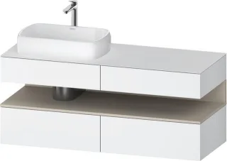 Duravit Qatego Konsolenwaschtischunterbau wandhängend Weiß Matt 1400x550x600 mm - QA4765083180010 QA4765083180010