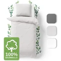 Jacobson Bettwäsche Set - 100% Baumwolle, Perkal, 2 teilig, Erhältlich in den Größen 135x200, 155x220, 200x200, 200x220, 240x220
