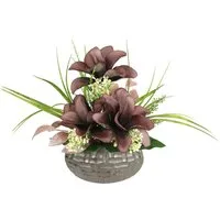 Kunstpflanze Magnolie, I.GE.A., Höhe 34 cm, Arrangement im Topf