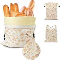 Agger Brottasche 2 Stück Wiederverwendbare Bienenwachs-Brotbeutel 42x30cm Groß, (2-tlg)