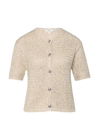 s.Oliver - Strickjacke beige - Gr. - 38