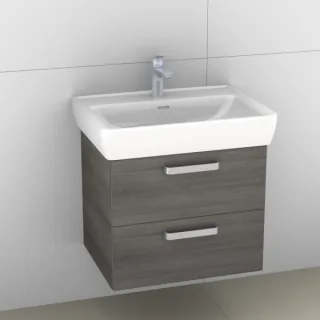 Artiqua 415 Waschtischunterschrank für Pro A 818953 Graphit Struktur quer, 415-WU2L-L40-7070-401 415-WU2L-L40-7070-401
