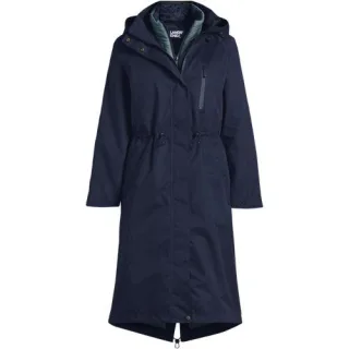 Wasserdichter 4-in-1-Regenmantel für Damen, Damen, size: regular, Blau, Nylon, by Lands' End