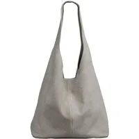 Caspar Schultertasche große Damen Wildleder Tasche Hobo Bag - CLASSIC LINE - Modell No.767, angenehm leicht, ohne Innenfutter, mit Sicherheitsfach, 100% Echtleder