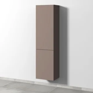 Sanipa 3way Stauraumschrank mit 1 Tür und 1 Wäschekorbklappe, Taupe-Matt SP1841T