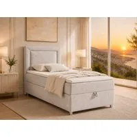 Best for Home Boxspringbett Trinity K-3 SINGLE mit Bettkasten & Komfort Topper H3 (Einzelbett, Polsterbett mit gepolstertes Kopfteil, Jugendbett, Kinderbett versch. Größen, 70x200 80x200 90x200 100x200 cm), verschiedene Liefermöglichkeiten, Handwerks