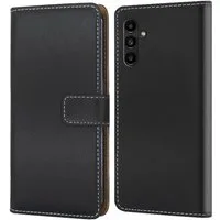 Numerva Handyhülle Bookstyle Etui Handytasche für Samsung Galaxy A04s, Schutzhülle Klapphülle Flip Cover Schwarz