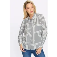 heine Klassische Bluse Druck-Bluse Langarm