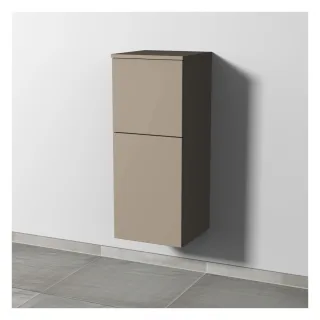 Sanipa 3way Mittelschrank mit 1 Tür und 1 Auszug, Sandgrau-Matt, SF12667 SF12667