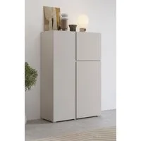 OTTO home Highboard Metric,Breite 92cm, moderne grifflose Hochkommode 3 Türen,Highboard, Hochschrank mit viel Stauraum, Einlegeböden verstellbar, Türkommode