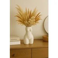 MF Dekovase Vase Aurice Frauenkörper Weiß Porzellan Modern Matt (1 St)