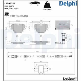 Delphi Bremsbel?ge hinten BMW X3 Ix3 LP5052EV